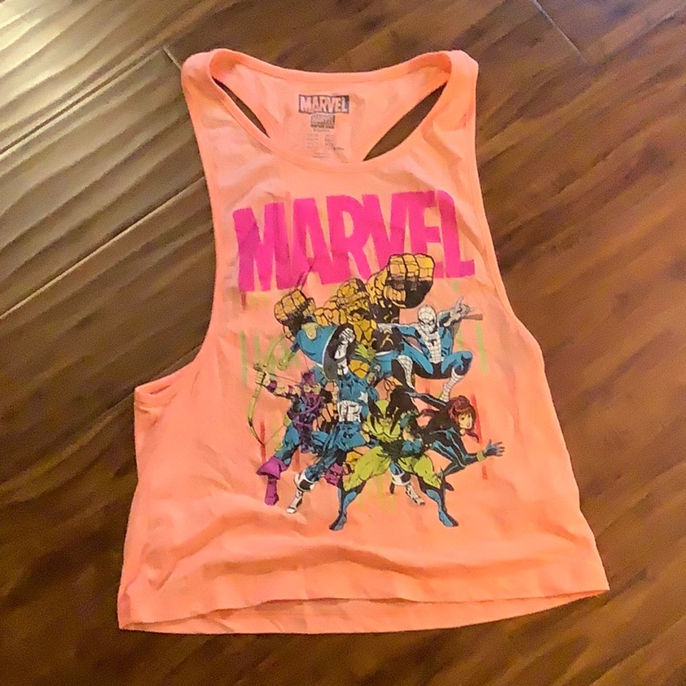 Marvel peach small halter tank